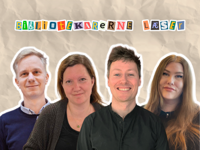 Bibliotekarerne Rasmus K., Hanna, Rasmus J. og Fie.